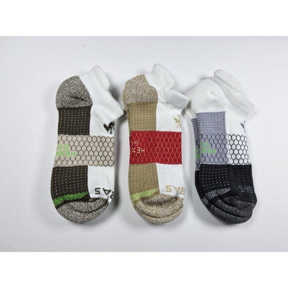 Bombas Hex-Tec Golf Style Athletic Ankle Socks Lot Of 3 Pairs Size M - Picture 1 of 3